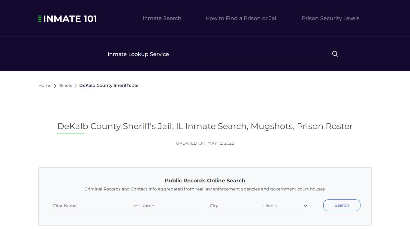 DeKalb County Sheriff's Jail, IL Inmate Search, Mugshots ...